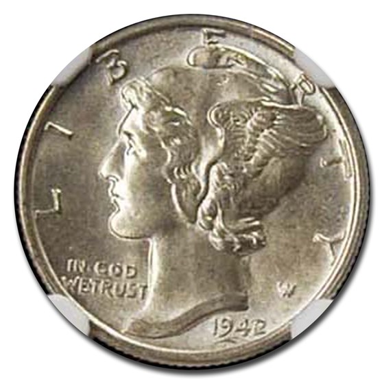 1942/41 Mercury Dime MS-61 NGC 1942/41 Mercury Dime MS-61 NGC
